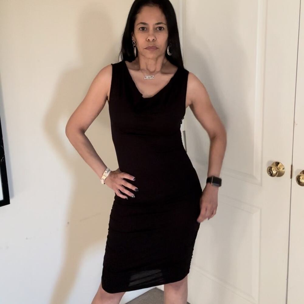 Ambiance Apparel Black bodycon midi dress size S